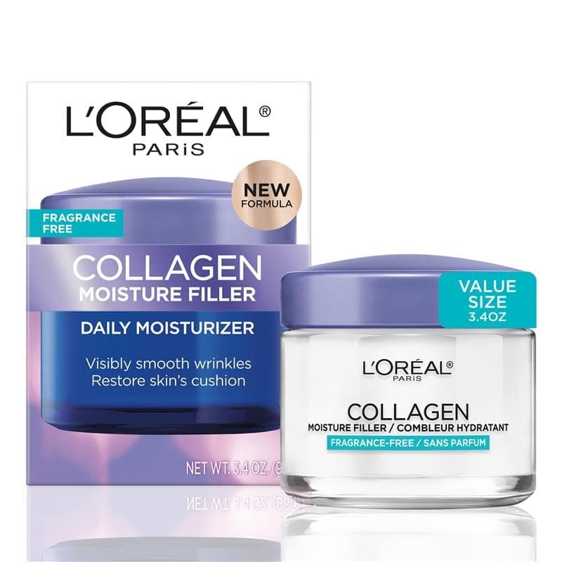 L'Oreal Paris Collagen Moisture Filler Anti-Aging Face Moisturizer, 3.4 Oz