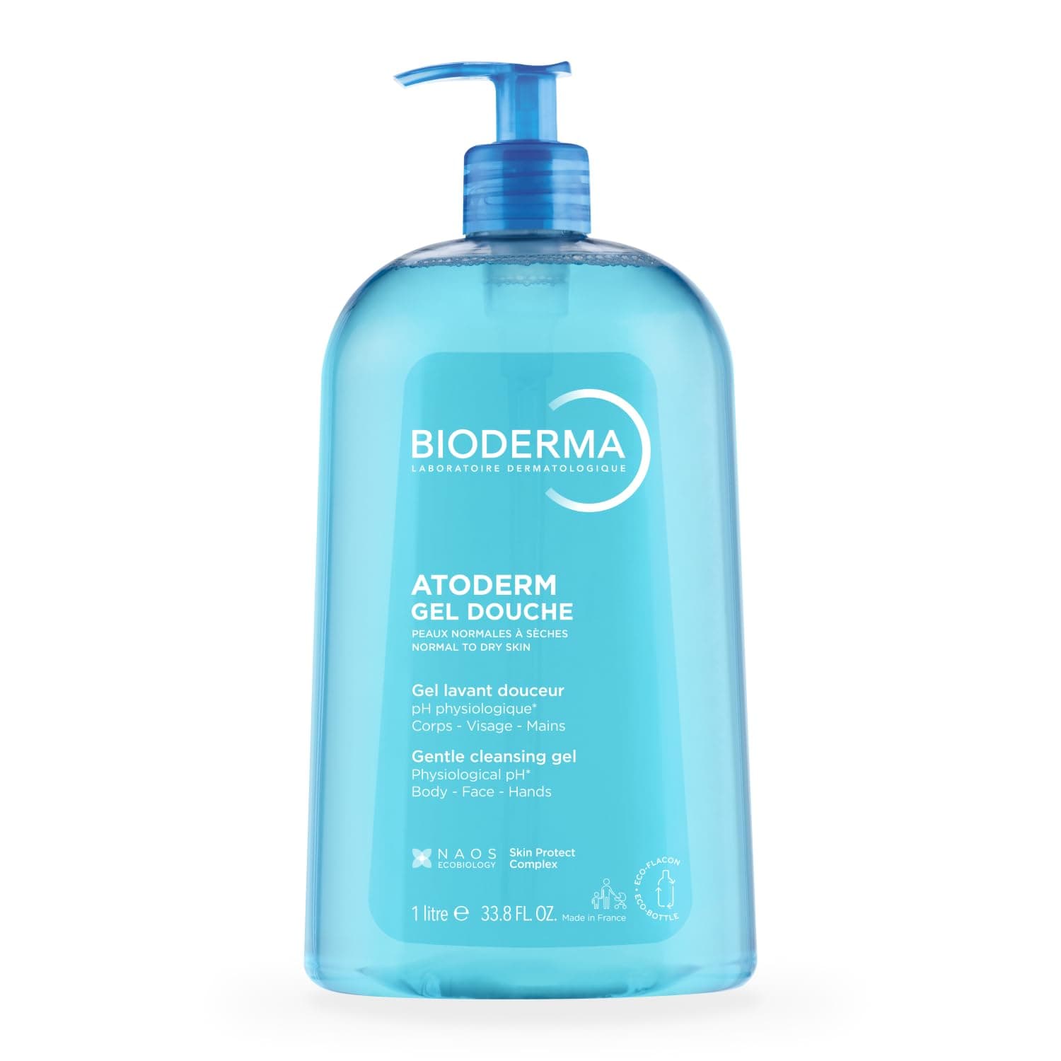 Bioderma - Atoderm Hydrating Shower Gel Body Wash - Moisturizing Face and Body Cleanser for Normal to Dehydrated Sensitive Skin